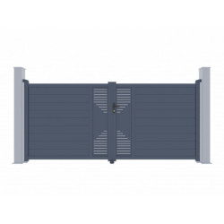 Portail battant en aluminium 300x173cm FANCY G X-Métal