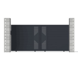 Portail coulissant en aluminium 392x158cm FANCY COUL X-Métal