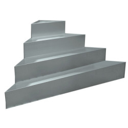 Escalier d'angle pour piscine en béton rectangulaire Naturalis hauteur 128cm