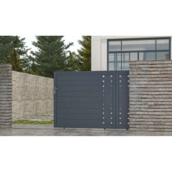 Portail coulissant en aluminium 300x173cm FANCY COUL FILM X-Métal