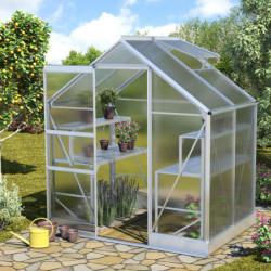 Serre de jardin Apollo 2500 en alu et polycarbonate de 6 mm - Vitavia
