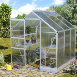Serre de jardin Apollo 3800 en alu et polycarbonate de 4 mm - Vitavia