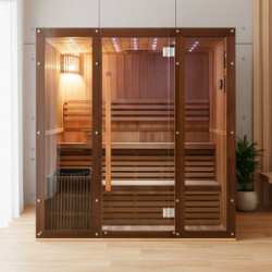 SNÖ Sauna traditionnel Bois massif Marron