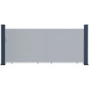 Poteau aluminium 15x15 cm H.167cm X-Metal - Anthracite avec platine de fixation incluse
