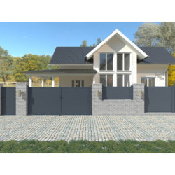 Clôture hauteur 89cm en alu moderne X-Métal