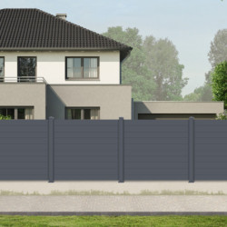 Clôture hauteur 166cm en alu moderne X-Métal