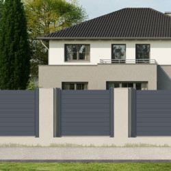 Clôture hauteur 166cm en alu moderne X-Métal