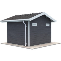 Abri de jardin en bois composite 28mm anthracite 7,78m² PREMIUM - Woodlife Garden