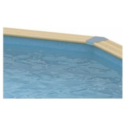 Liner bleu seul pour piscine bois octogonale allongée 335x490xH130cm UBBINK