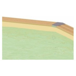 Liner 75/100 beige seul pour piscine bois octogonale allongée 400x550xH120cm UBBINK