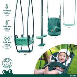 Portique en bois pour enfants SUZANNE 377x189x222cm – SOULET