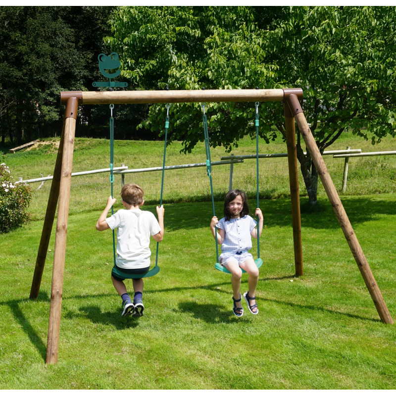 Portique en bois pour enfants ALIZEE 265x166x195cm – SOULET