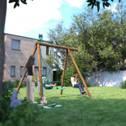 Portique en bois pour enfants TIAGO 242x166x195cm – SOULET