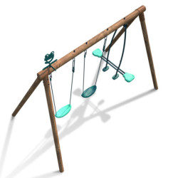 Portique en bois pour enfants PACCO 295x166x195cm – SOULET