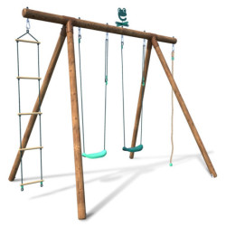 Portique en bois pour enfants ERNEST 276x189x222cm – SOULET