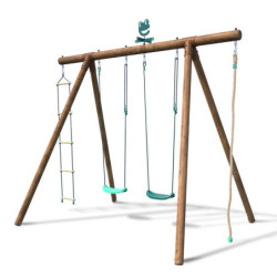 Portique en bois pour enfants ERNEST 276x189x222cm – SOULET