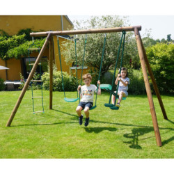Portique en bois pour enfants GABIN 318x189x222cm – SOULET