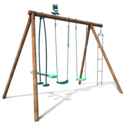 Portique en bois pour enfants GABIN 318x189x222cm – SOULET