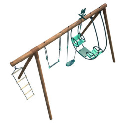 Portique en bois pour enfants JULIETTE 348x189x222cm – SOULET
