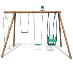 Portique en bois pour enfants JULIETTE 348x189x222cm – SOULET