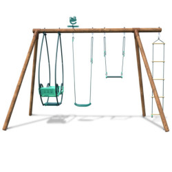 Portique en bois pour enfants JULIETTE 348x189x222cm – SOULET