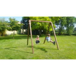 Portique de jeux en bois autoclave Ambre 210x207x224cm – SOULET