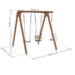Portique en bois pour enfants ULYSSE 240x207x224cm – SOULET