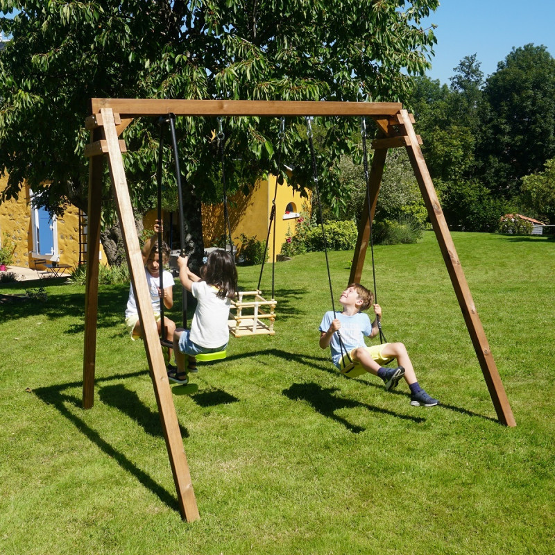 Portique en bois pour enfants PIERRE 240x207x224cm – SOULET