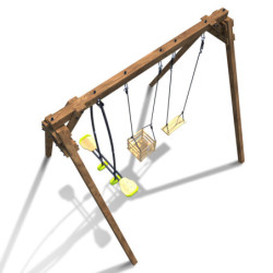 Portique en bois pour enfants PIERRE 240x207x224cm – SOULET