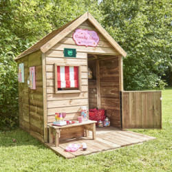 Cabane de jeux en bois avec terrasse HEIDI 123x169x159cm – SOULET