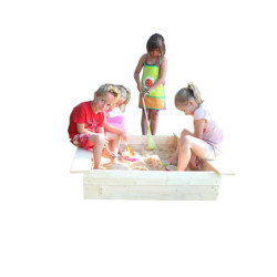 Bac à sable en bois pré-percé pour enfants 118x118x22cm – SOULET