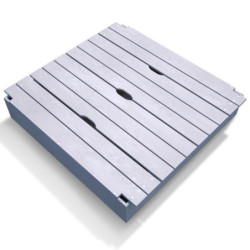 Bac à sable en bois percé pour enfants avec bancs 118x118x22cm SOULET