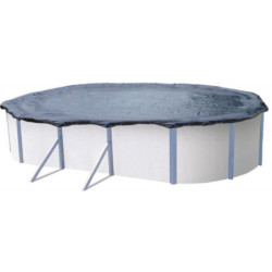 Bâche hiver pour piscines ovales hors sol résine ou métal 640x390cm - Trigano