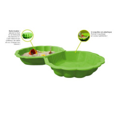 Bac à sable en plastique pour enfants 88x78x18cm, coquillage– SOULET