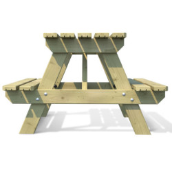 Table de pique-nique en bois traité autoclave 90x89x56cm - SOULET