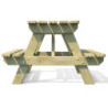 Table de pique-nique en bois traité autoclave 90x89x56cm - SOULET