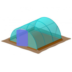 Bâche de remplacement pour porte de serre tunnel 4,5m de largeur RICHEL