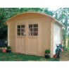 Abri de jardin en bois traité autoclave 28mm 7,09m² toit berceau SOLID