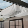 Pergola adossée Stockholm 350x950cm aluminium gris et polycarbonate avec stores de toit rétractables – PALRAM