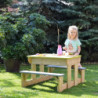 Table de pique-nique en bois avec bac à sable 80x100x53cm – Wendi Toys