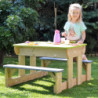 Table de pique-nique en bois avec bac à sable 80x100x53cm – Wendi Toys