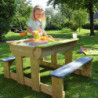 Table de pique-nique en bois avec bac à sable 80x100x53cm – Wendi Toys