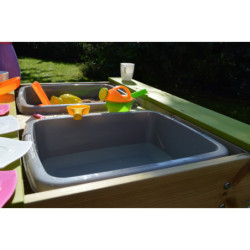 Table de pique-nique en bois avec bac à sable 80x100x53cm – Wendi Toys