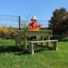 Table de pique-nique en bois avec bac à sable 80x100x53cm – Wendi Toys