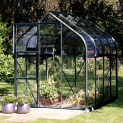 Serre de jardin en alu noir et verre de 3mm - Orion 5000 - Vitavia