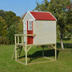 Cabane sur pilotis pour enfants en bois 160x190x242cm Storch – Wendi Toys