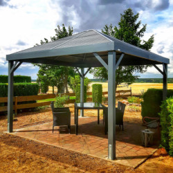 Tonnelle de jardin South Beach 364x363cm en aluminium thermolaqué – SOJAG