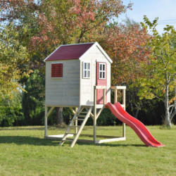 Cabane sur pilotis pour enfants en bois 310x197x242cm Tiger – Wendi Toys