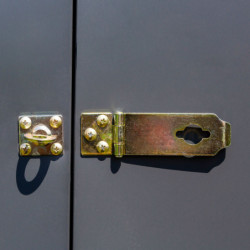 Abri de jardin 3,5m² adossé en acier galvanisé anthracite Spacemaker