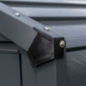 Abri de jardin 3,5m² adossé en acier galvanisé anthracite Spacemaker